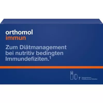 ORTHOMOL Paquete combinado de botella y tableta para bebida inmune.