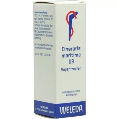 CINERARIA Maritima D 3 gotas para los ojos, 10 ml