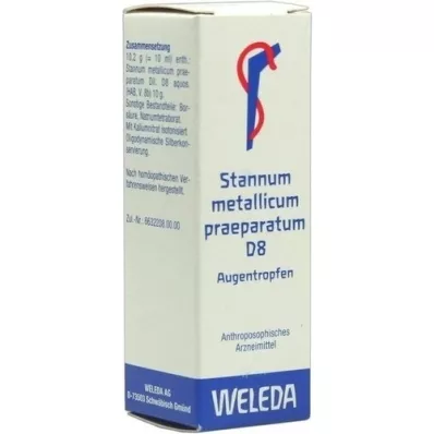 STANNUM METALLICUM praeparatum D 8 colirios, 10 ml