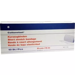KURZZUGBINDE Cottonelast 8 cm x 5 m, 10 piezas