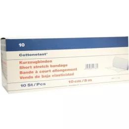 KURZZUGBINDE Elast de algodón 10 cm x 5 m, 10 piezas