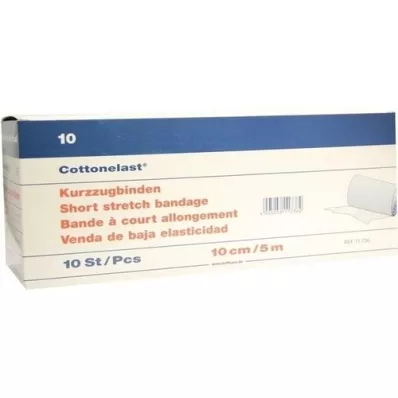 KURZZUGBINDE Elast de algodón 10 cm x 5 m, 10 piezas
