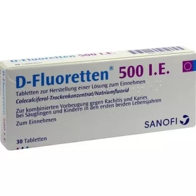 D FLUORETTEN 500 tabletas, 30 piezas