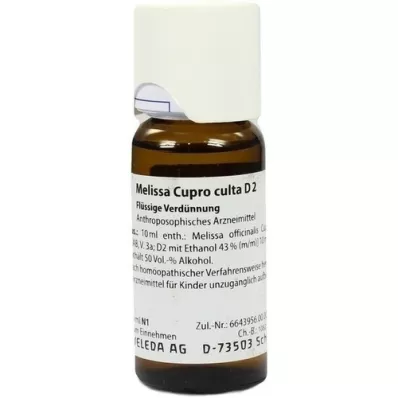MELISSA CUPRO dilución culta D 2, 50 ml