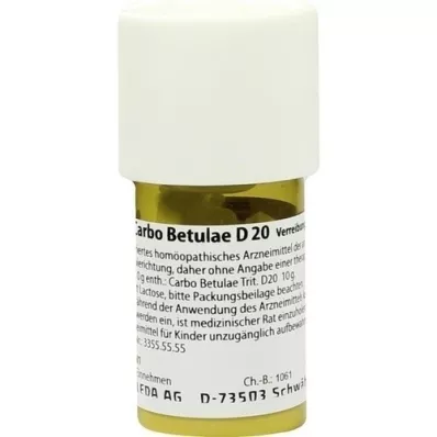 CARBO BETULAE Trituración D 20, 20 g