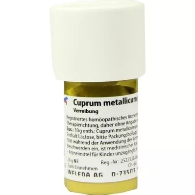CUPRUM METALLICUM praep.D 6 Trituración, 20 g