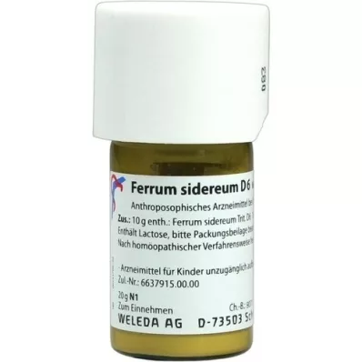 FERRUM SIDEREUM Trituración D 6, 20 g