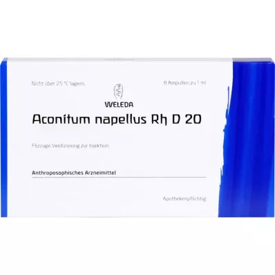 ACONITUM NAPELLUS Rh D 20 ampollas, 8X1 ml