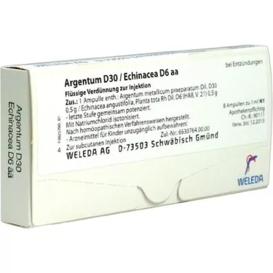ARGENTUM D 30/ECHINACEA D 6 ampollas AA, 8 piezas