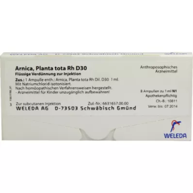 ARNICA PLANTA total Rh D 30 ampollas, 8X1 ml