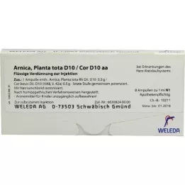 ARNICA PLANTA tota D 10/Cor D 10 aa ampollas, 8X1 ml