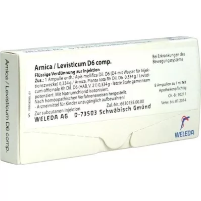 ARNICA/LEVISTICUM D 6 comp. ampollas, 8X1 ml ARNICA/LEVISTICUM D 6 comp. ampollas, 8X1 ml