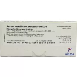 AURUM METALLICUM PRAEPARATUM D 30 ampollas, 8 piezas