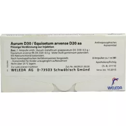 AURUM D 30/Equisetum arvense D 20 ampollas aa, 8X1 ml