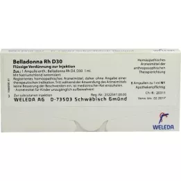 BELLADONNA RH D 30 ampollas, 8X1 ml
