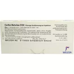 CARBO BETULAE D 30 ampollas, 8X1 ml