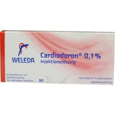 CARDIODORON Solución inyectable al 0,1%, 8X1 ml