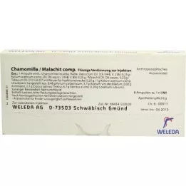 CHAMOMILLA/MALACHIT comp. ampollas, 8X1 ml