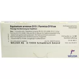 EQUISETUM ARVENSE Ampollas D 15/Formica D 10 aa, 8X1 ml