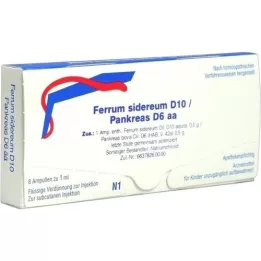 FERRUM SIDEREUM D 10/Páncreas D 6 ampollas aa, 8X1 ml
