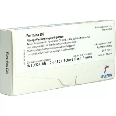 FORMICA D 6 ampollas, 8X1 ml