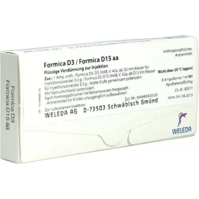 FORMICA D 3/Formica D 15 ampollas aa, 8X1 ml