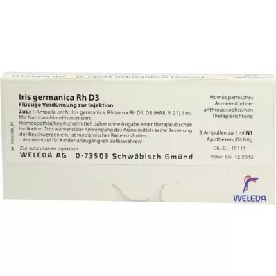 IRIS GERMANICA Rh D 3 ampollas, 8X1 ml