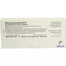 MERCURIUS AURATUS D 15 ampollas, 8X1 ml