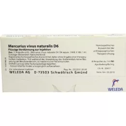 MERCURIUS VIVUS NATURALIS D 6 ampollas, 8X1 ml