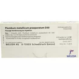 PLUMBUM METALLICUM praep.D 30 ampollas, 8X1 ml