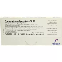 PRUNUS SPINOSA SUMMITATES Rh D 3 ampollas, 8X1 ml