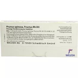 PRUNUS SPINOSA FRUCTUS Rh D 3 ampollas, 8X1 ml