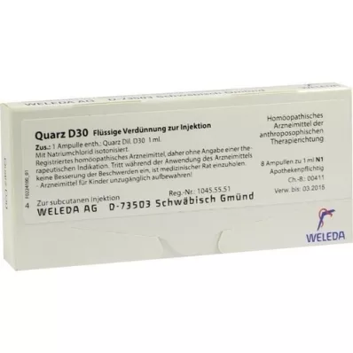 QUARZ D 30 ampollas, 8X1 ml