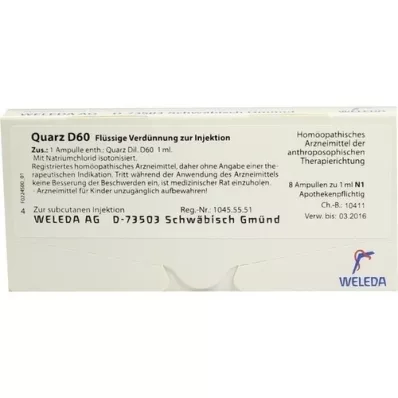 QUARZ D 60 ampollas, 8X1 ml