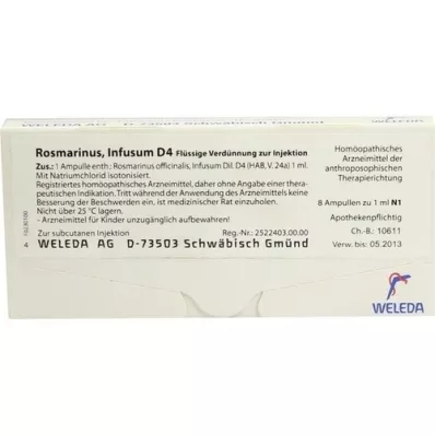ROSMARINUS D 4 ampollas, 8X1 ml ROSMARINUS D 4 ampollas, 8X1 ml