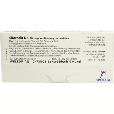 SKORODIT D 8 ampollas, 8X1 ml