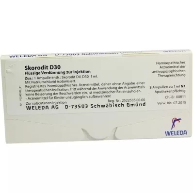 SKORODIT D 30 ampollas, 8X1 ml