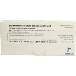 STANNUM METALLICUM praeparatum D 30 ampollas, 8X1 ml