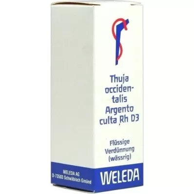 THUJA OCCIDENTALIS ARGENTO culta Rh D 3 dilución, 20 ml
