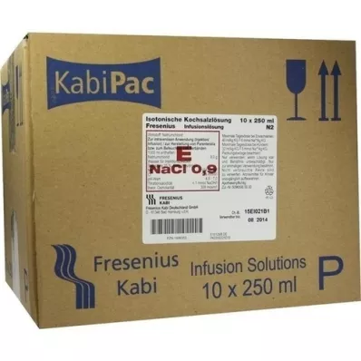 KOCHSALZLÖSUNG Frasco de plástico 0,9% Fresenius, 10X250 ml