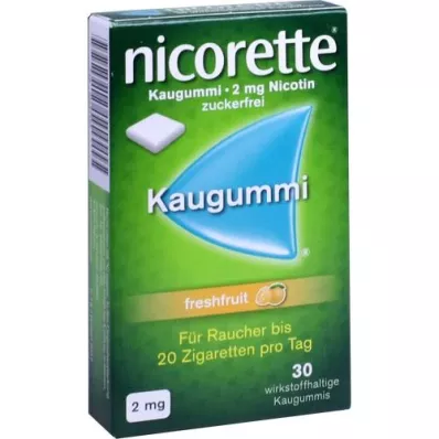 NICORETTE 2 mg de chicle de fruta fresca, 30 piezas