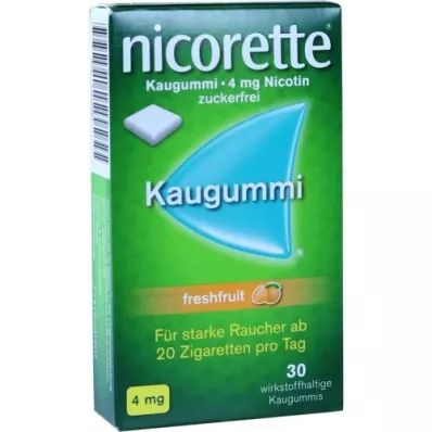 NICORETTE 4 mg de chicle de fruta fresca, 30 piezas