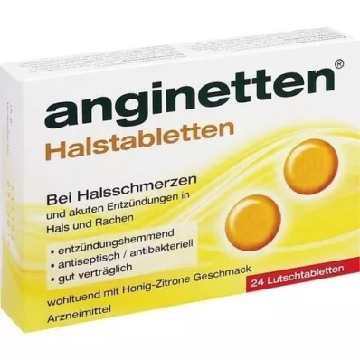 ANGINETTEN Pastillas para la garganta, 24 piezas