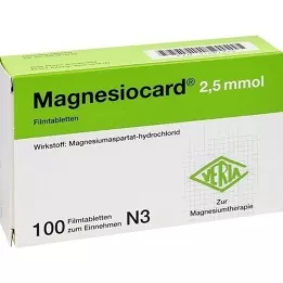 MAGNESIOCARD comprimidos recubiertos con película de 2,5 mmol, 100 unidades
