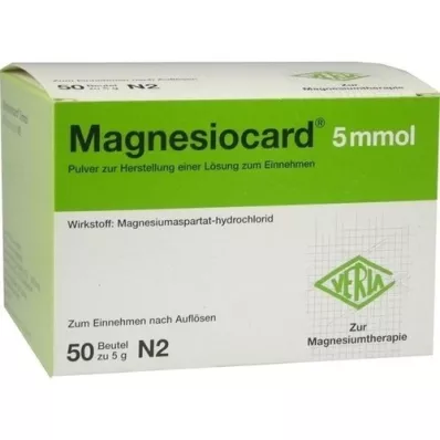 MAGNESIOCARD 5 mmol Plv.z.Her.e.Lsg.z.Ingesta, 50 piezas