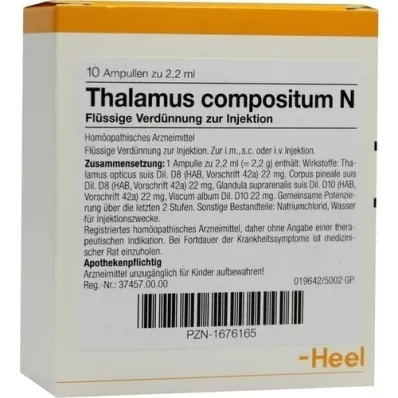 THALAMUS ampollas compositum N, 10 piezas