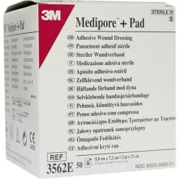 MEDIPORE Apósito para heridas estéril Plus Pad 3562E, 50 unidades