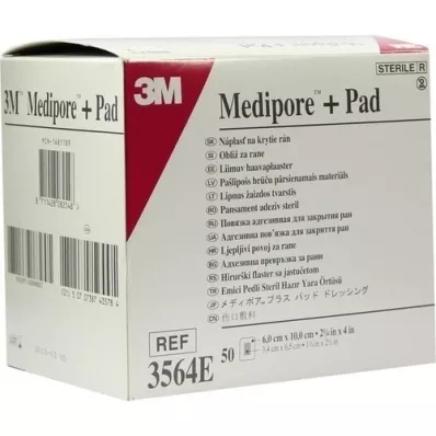 MEDIPORE Apósito para heridas estéril Plus Pad 3564E, 50 unidades MEDIPORE Apósito para heridas estéril Plus Pad 3564E, 50 unidades