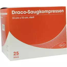 SAUGKOMPRESSEN Draco estéril de 10x10 cm, 25 piezas