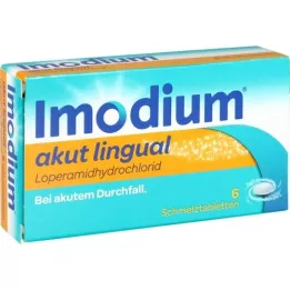 IMODIUM tabletas bucodispersables linguales agudas, 6 piezas